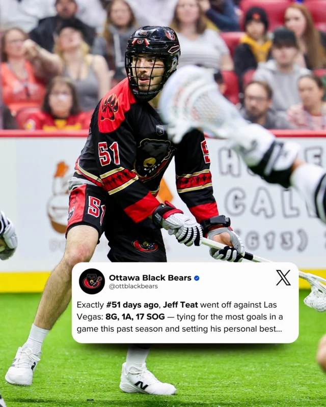 5️⃣1️⃣ days ago, @teater7 put on an absolute clinic 🤯

@ottblackbears @nll