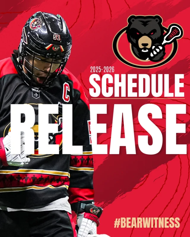 IT’S HERE! 🔥🐾

The 2025-26 Ottawa Black Bears schedule has dropped! Which games are you circling first? 👀

#BearWitness @ottblackbears @nll